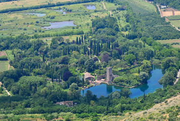 The little artificial lake outside the Garden of Ninfa (Cisterna di Latina, Italy) - obrazy, fototapety, plakaty