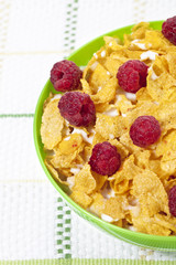 cereals with raspberries