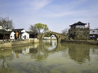 Fototapeta premium 楓橋風景景勝区