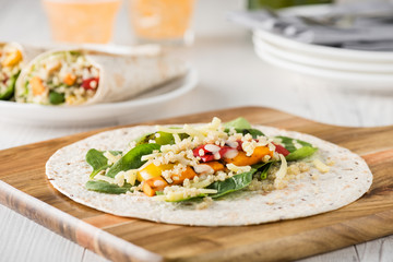 Grilled vegetables wraps