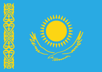 Fototapeta premium Kazakhstan Flag