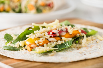 Grilled vegetables wraps