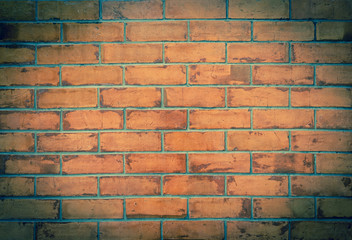 Retro style red brick wall design background