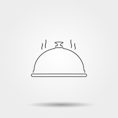 Restaurant cloche icon
