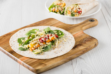 Grilled vegetables wraps