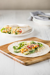 Grilled vegetables wraps