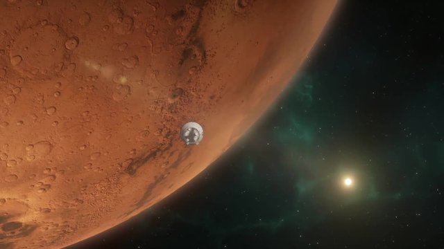 Lander Approaching Mars