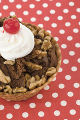 chocolate ice cream with peanuts