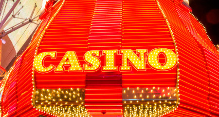 Casino neon in vibrant colors in Las Vegas, USA © eunikas