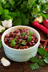 Lobio- dish of red beans and vegetables. Georgian cuisine.
