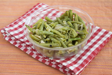 boiled  beans in a glass bowl