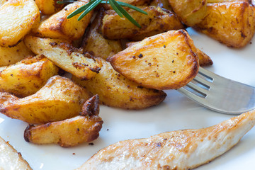  Roast potatoes with meat 