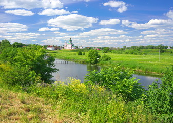 Summer landscape in Suzdal