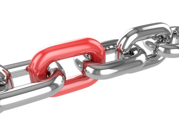 3d render stainless steel chain