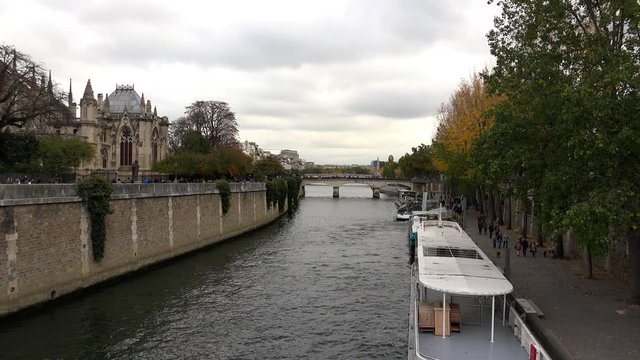 Notre Dame Cathedral de Paris. France. Shot in 4K (ultra-high definition (UHD)).
