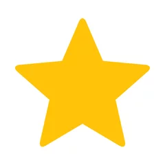 Fotobehang Gold Star or favorite flat icon for apps and websites © martialred