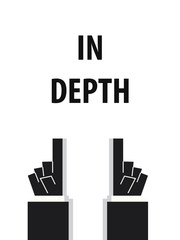 Obraz premium IN DEPTH typography vector illustration