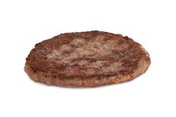 cooked beef burger patty
