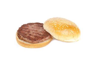 open burger sandwich