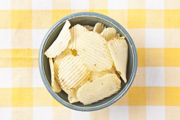 bowl of potato chips