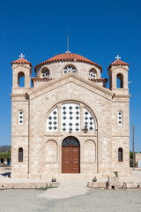 Fototapeta na wymiar Church of Agios Georgios at Cape Deprano Cyprus