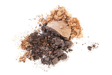 dark and light brown eyeshadow crushed sample