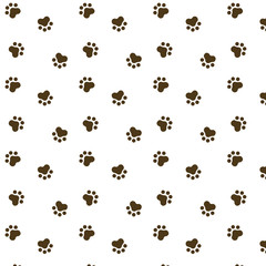 Seamless pattern background footprint dog