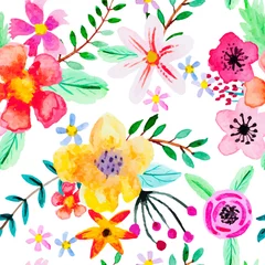 Keuken spatwand met foto Seamless pattern with abstract flowers. © rosypatterns