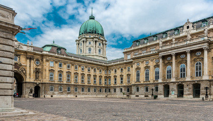 Obraz premium panoramic view of yard in Buda Castle