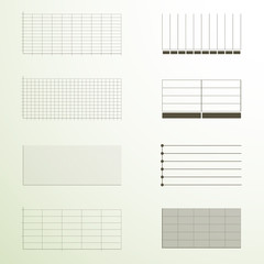 Set of different  templates for graphs