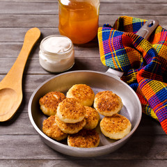 Homemade cottage cheese pancake