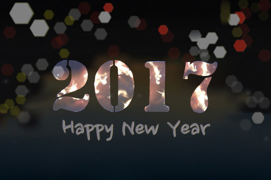 Happy New Year 2017, abstract background
