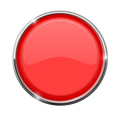 Red button with chrome frame.