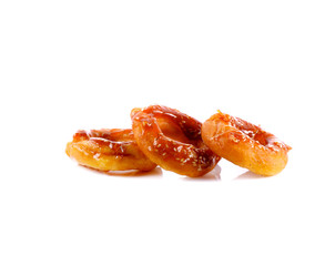 ring-shaped cracknels on white background