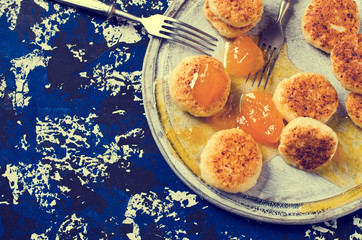 Homemade cottage cheese pancake