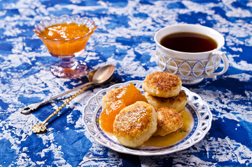 Homemade cottage cheese pancake