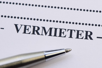Vermieter Vertrag