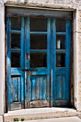 Close-up of some old doors in Omodhos Cyprus