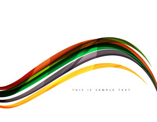 Geometric abstract background, swirl colorful lines