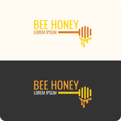 Obraz premium Logo bee honey.