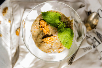 Healthy breakfast: banana smoothie 