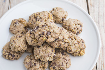 chocolate chip cookies and almond cookies