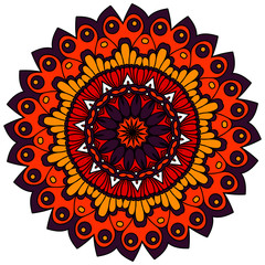  Mandalas. Vintage decorative elements. Oriental pattern, vector