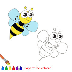 Funny wasp cartoon. Page to be colored. 