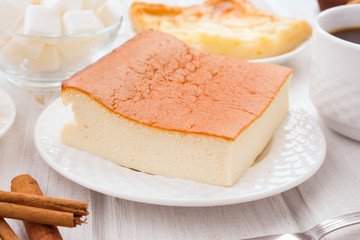 piece of cheesecake on plate