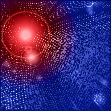 Abstract red and blue tunnell
