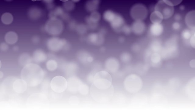 Abstract moving white bokeh on purple backgraound