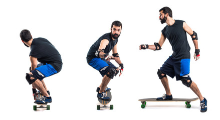 Fototapeta na wymiar Man riding his skateboard