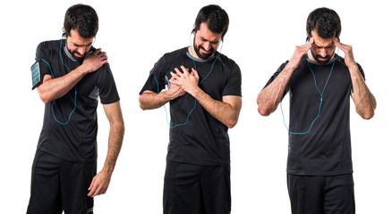 Sportman with heart pain