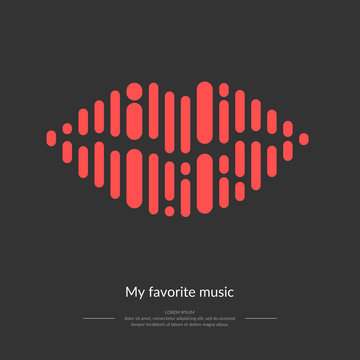 The image of the sound wave.